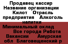 Продавец-кассир › Название организации ­ Килот › Отрасль предприятия ­ Алкоголь, напитки › Минимальный оклад ­ 20 000 - Все города Работа » Вакансии   . Амурская обл.,Благовещенский р-н